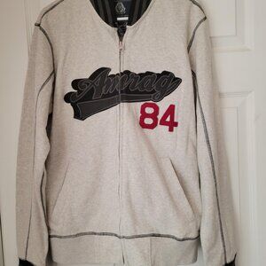 American Rag, Light Jacket, medium, gray and black, front zipper